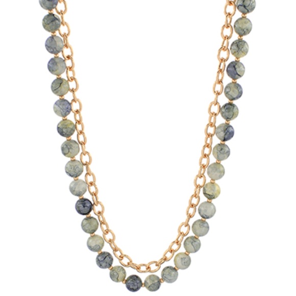 2 Layered Agate Ball Beaded Necklace - Picture 1 of 5